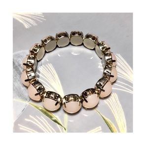 Vintage Prong Set Glass Bead Stretch Bracelet